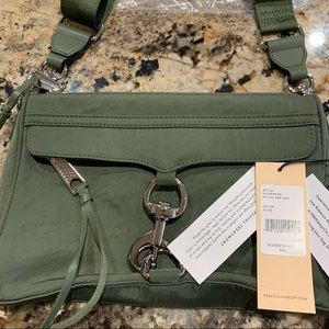 NWT Rebecca Minkoff Nylon Mini Mac Olive